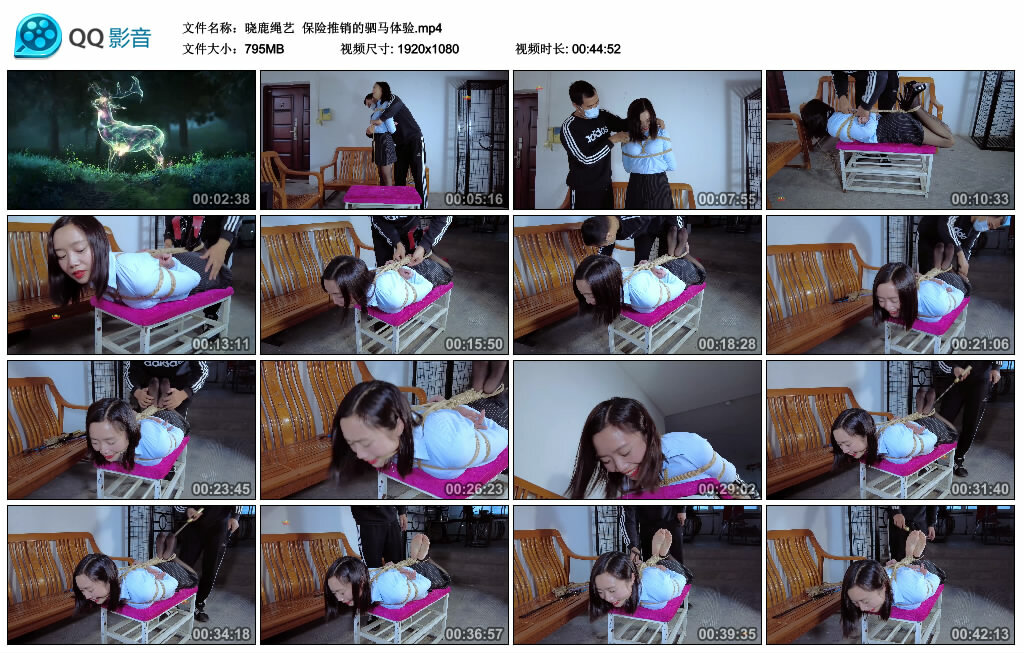 【晓鹿绳艺】保险推销的驷马体验_绳艺库视频下载