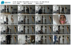 【绳之韵】瑾瑜、菲菲OL双美炼狱行（第二部）双人直立吊、口球、固定棒、鞭打_绳艺库视频下载
