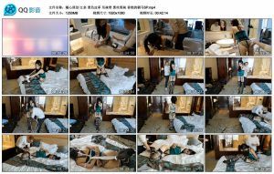 【随心原创】江奈 黑色皮革 吊袜带 黑丝筒袜 香艳的驷马SP_绳艺库视频下载