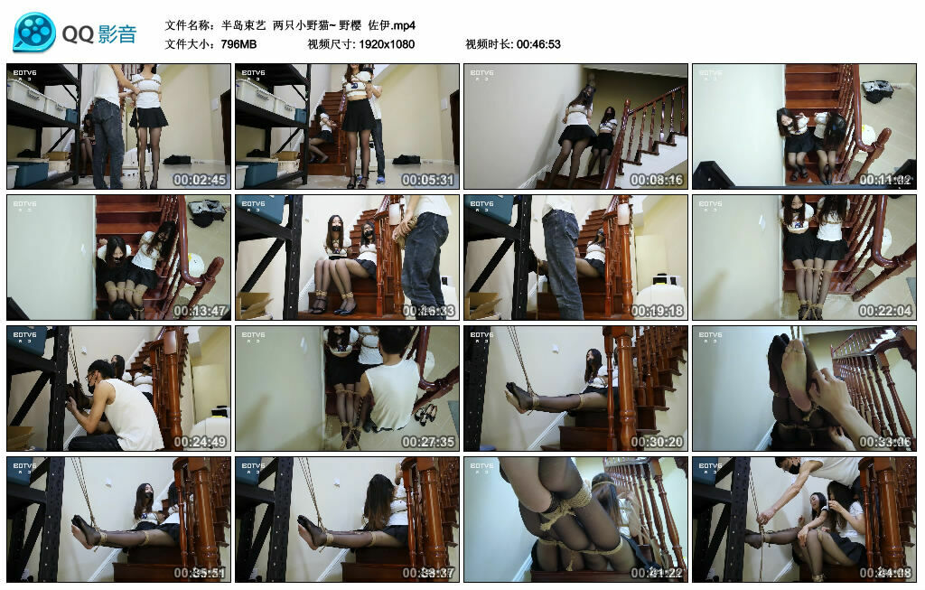 【半岛束艺】两只小野猫~ 野樱 佐伊_绳艺库视频下载