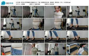 【绳之韵】菲菲绳模的正确健身方式（下集）股绳固定强力棒，3档速度，累到发抖，汗水、口水直流_绳艺库视频下载