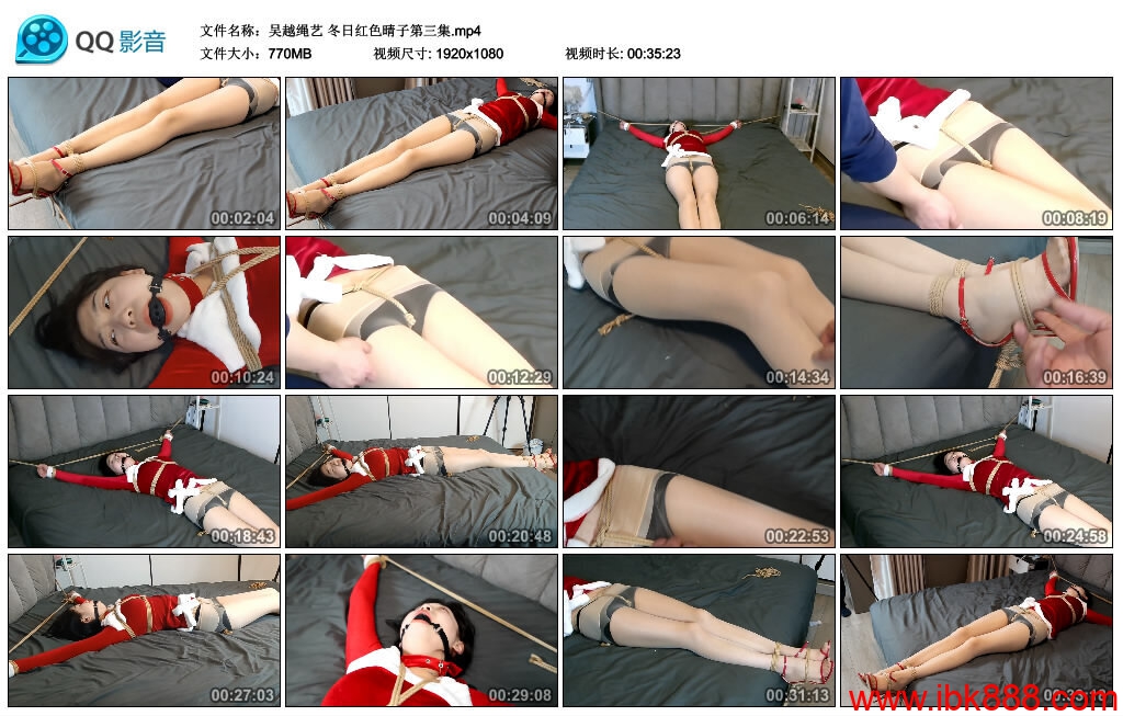 【吴越绳艺】冬日红色晴子第三集_绳艺库视频下载