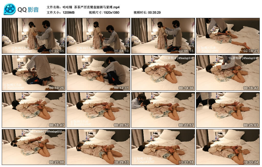 【咕咕精】茶茶严厉直臂盘腿驷马紧缚_绳艺库视频下载