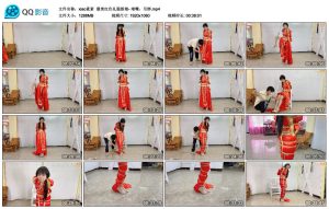 【xiao素素】最美红色礼服新娘- 堵嘴，吊绑_绳艺库视频下载