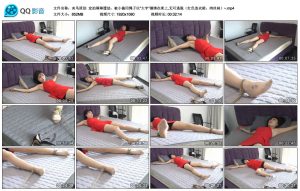 灰鸟原创 定拍琳琳遭劫，被小偷用绳子以“大字”捆绑在床上,无可逃脱（红色连衣裙，肉丝袜）_绳艺库视频下载