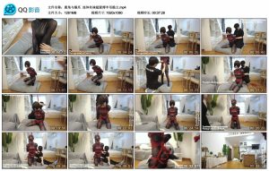 【鹿角与猫爪】连体丝袜超紧缚半吊跪立_绳艺库视频下载