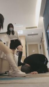 【00后小主十言】闺蜜两个玩一条刑奴 bf6160_绳艺库视频下载