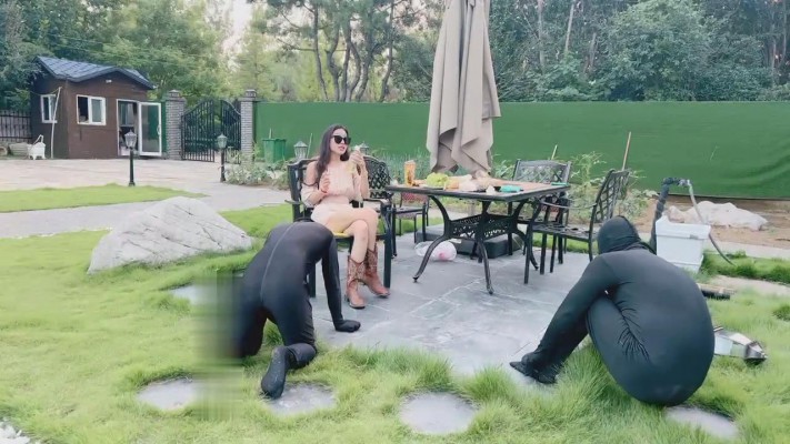 【沅芷大人】户外院子-犬化双奴/奴下奴【续集】_绳艺库视频下载