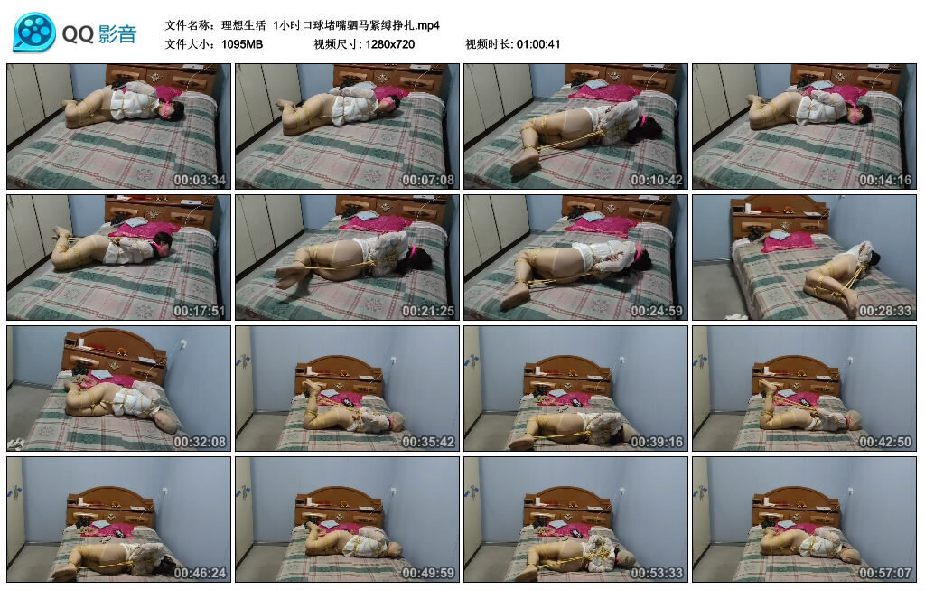 【理想生活】1小时口球堵嘴驷马紧缚挣扎_绳艺库视频下载