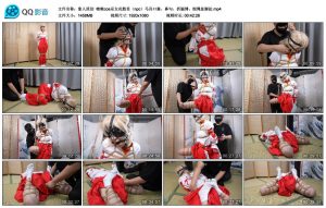 【象人原创】嗷嗷cos巫女花散里（npc）马具口塞，鼻勾，折腿缚，细绳扯脚趾_绳艺库视频下载