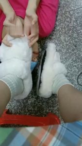 【爱可呀】母畜-毛拖鞋白袜踩/脚踩喂食/叼袜子_绳艺库视频下载