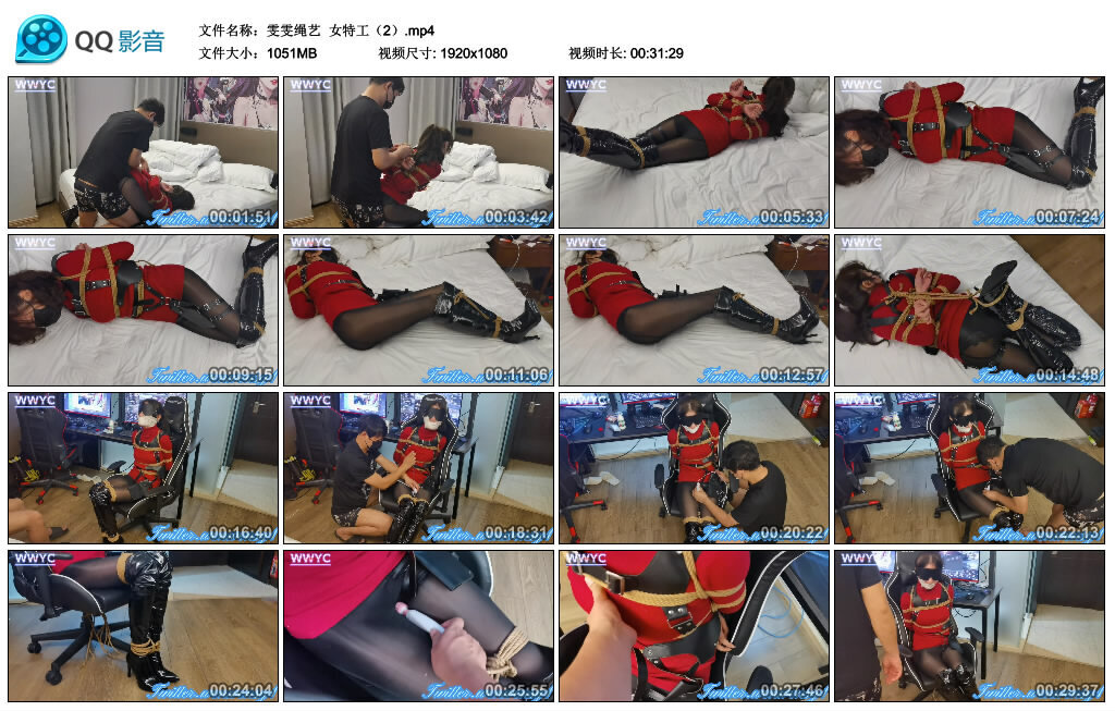 【雯雯绳艺】女特工（2）_绳艺库视频下载