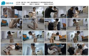 【逍遥】韩玉（琪梦）旗袍直臂跪缚后手吊痛苦的膝盖顶地放置_绳艺库视频下载