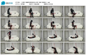 【一只萌熊】吊腿驷马钢钩强制抬头自缚（加跪下强制低头）_绳艺库视频下载