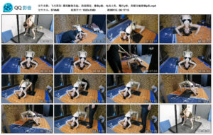 【飞天原创】雅思腰部吊起，四肢固定，棒振y部，电击大乳，鞭打y部，直臂分腿禁锢p机_绳艺库视频下载