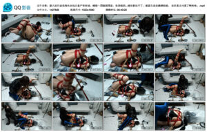 新人欣月油亮肉丝全包头套严密封堵，蜷缩一团极限固定_绳艺库视频下载