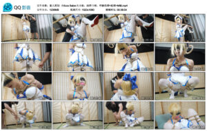 【象人原创】小0cosSaber大小姐，深厚口球，单脚吊缚+蛇缚+M腿._绳艺库视频下载