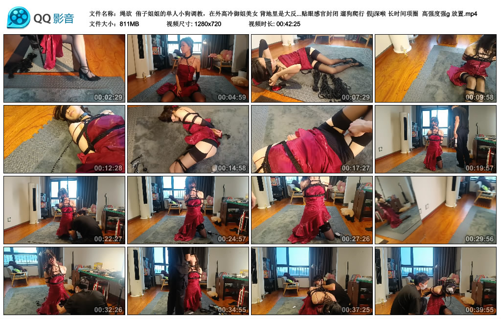 【绳欲】侑子姐姐的单人小狗调教_绳艺库视频下载