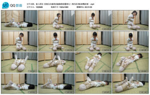 【象人原创】朝朝白丝麻绳折腿捆绑放置挣扎！肉色肌肉贴封嘴封眼！_绳艺库视频下载