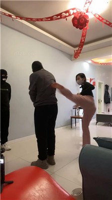 图片[9]-精神小妹】跆拳道妹妹真人靶训练