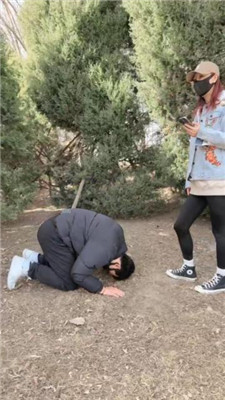 【苒溪】高帮帆布鞋白袜-户外惩罚出轨狗_绳艺库视频下载