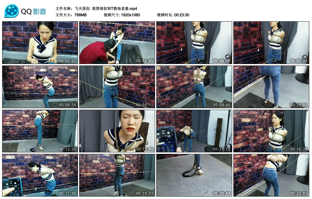 【飞天原创】 我替绿奴狗T教他老婆_绳艺库视频下载