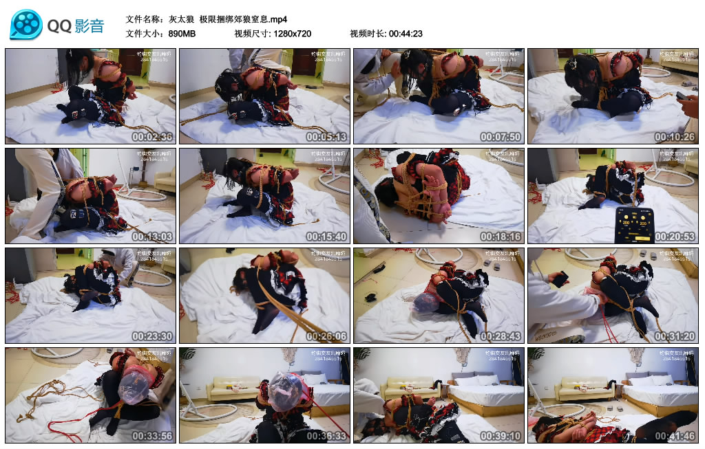 【灰太狼】 极限捆绑郊狼窒息_绳艺库视频下载