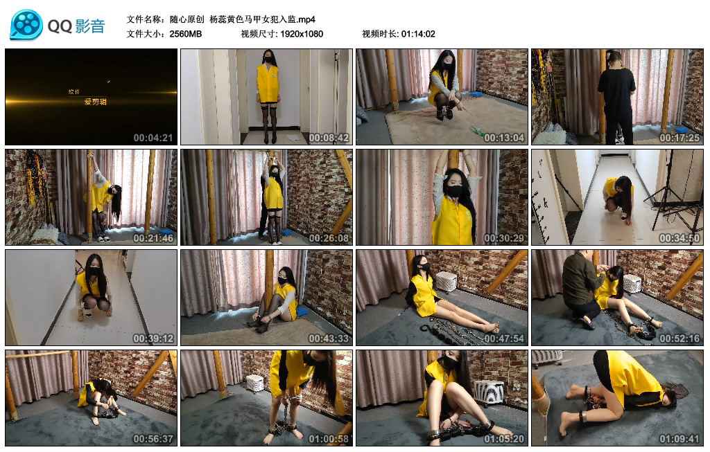 【随心原创】 杨蕊黄色马甲女犯入监_绳艺库视频下载