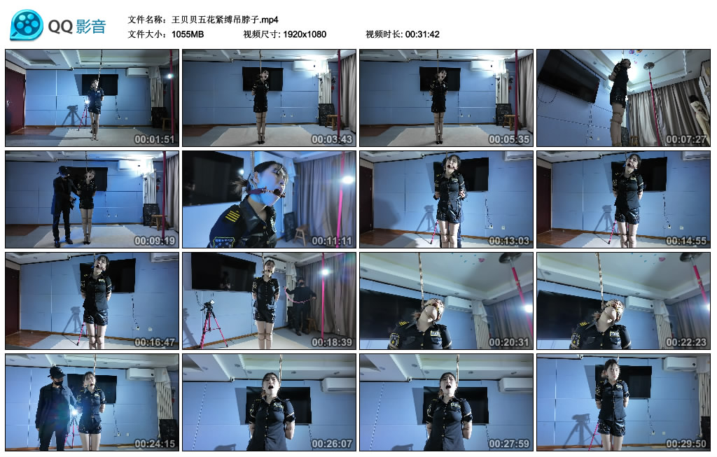 【一绳所爱】王贝贝五花紧缚吊脖子_绳艺库视频下载