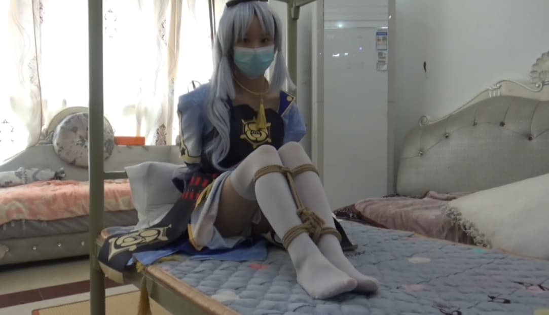 【琳媚】COS 神华 过膝白袜 捆绑tk_绳艺库视频下载